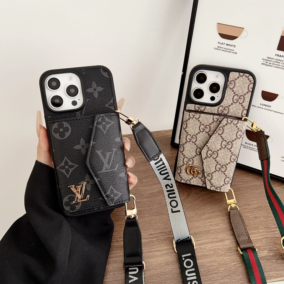 Crossbody Wallet Accordion Leather Card Holder Case for iPhone 13-18 Pro & Pro Max