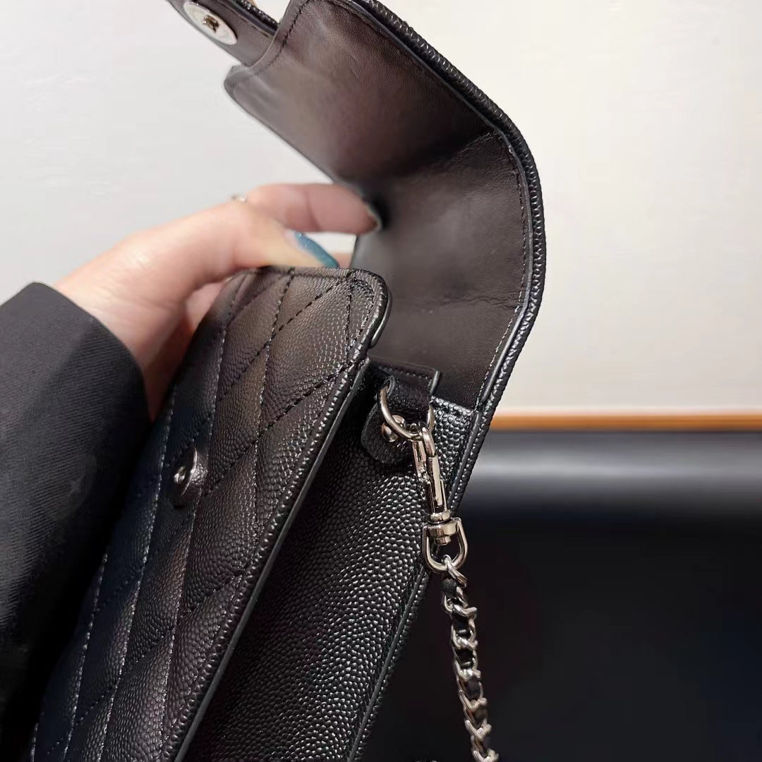 Luxury CD Genuine Leather Crossbody Phone Bag Elegant Tote Bag