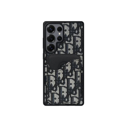 Dior-Inspired Oblique Jacquard Magnetic Cardholder Case | Samsung Galaxy S Series