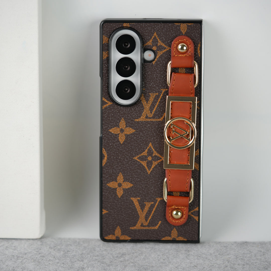 Monogram Case with Hand Strap for Samsung Z Fold 3-7