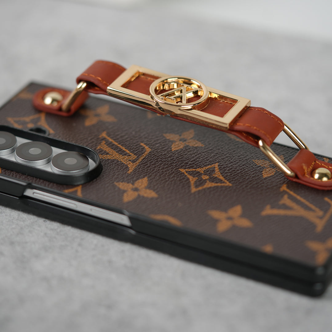 Monogram Case with Hand Strap for Samsung Z Fold 3-7